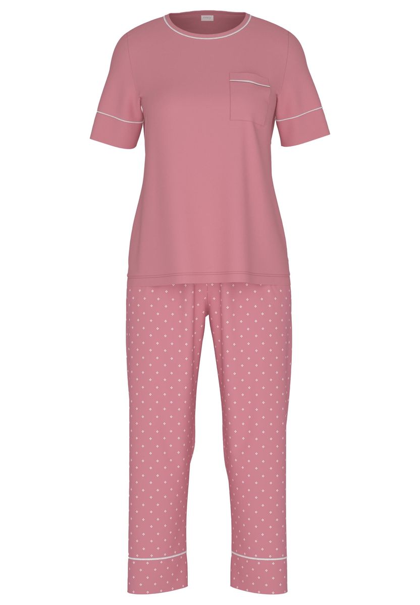 Kurzarm-Pyjama-Set mit Paspelierung