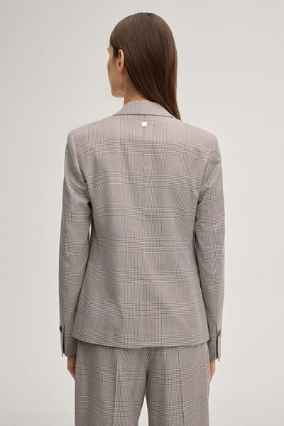 Einknopf-Blazer mit Glencheck-Muster