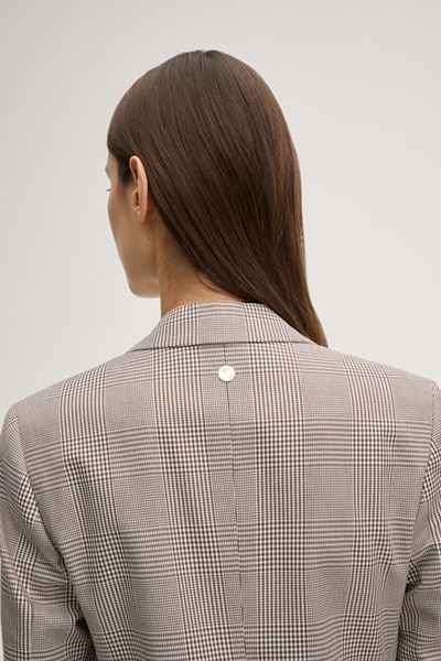 Einknopf-Blazer mit Glencheck-Muster