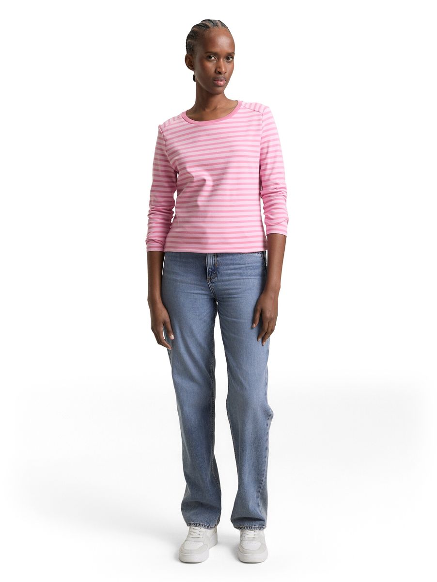 Gestreiftes Langarmshirt aus Bio-Baumwolle