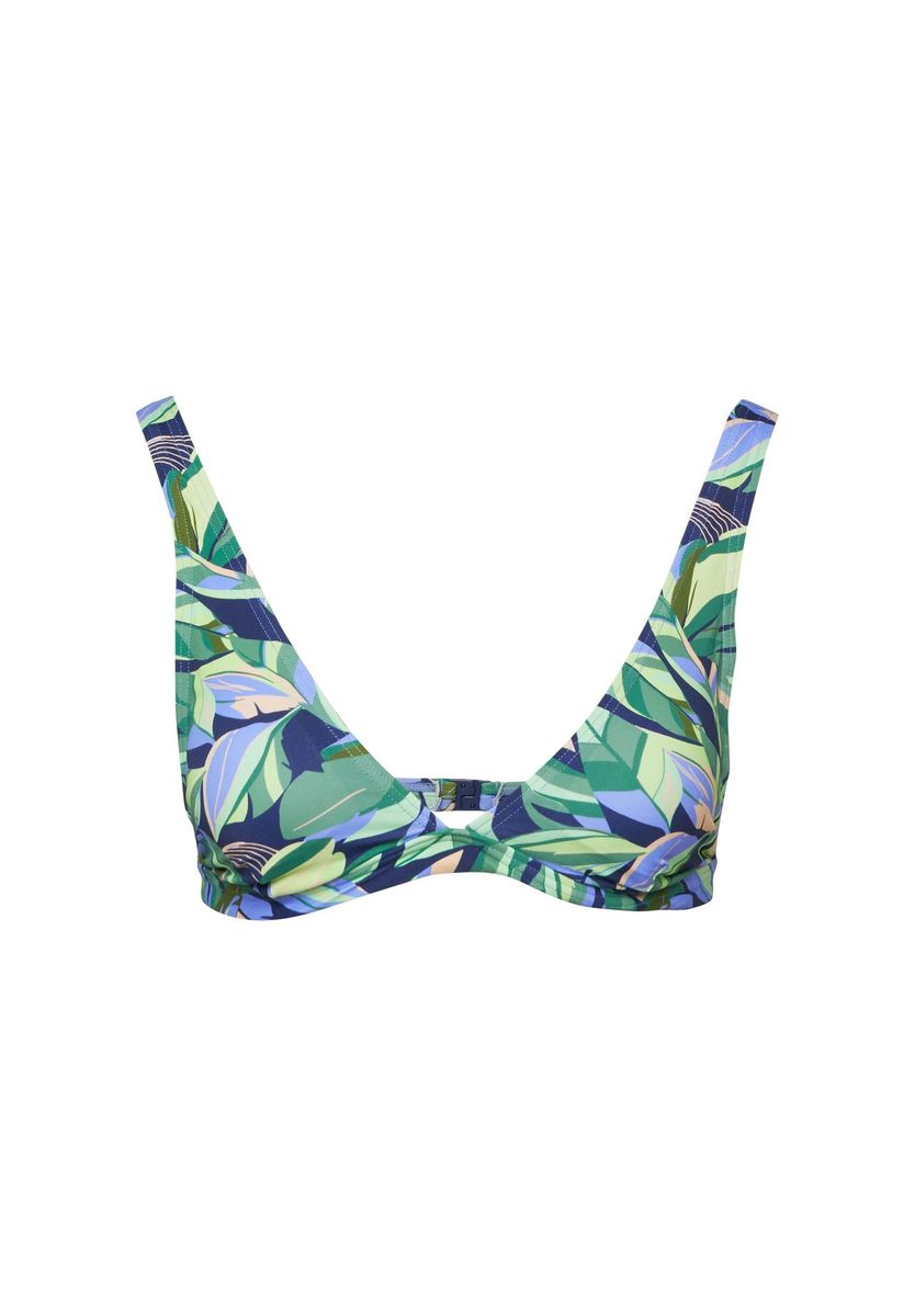 Bikini-Oberteil mit Tropen-Print