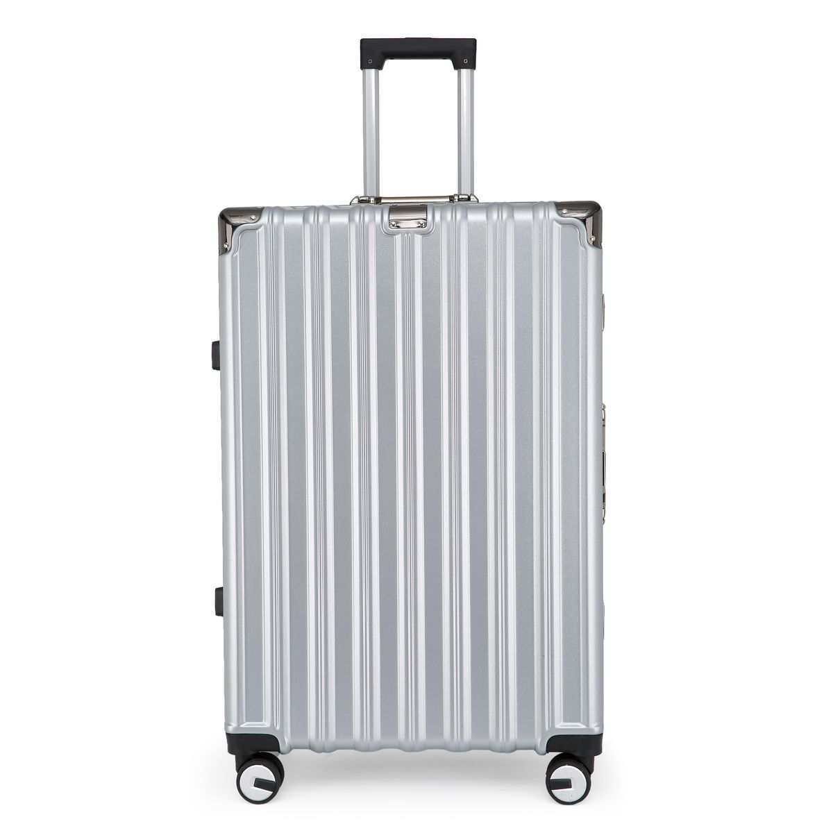 Robuster gerippter Metallic Hartschalenkoffer