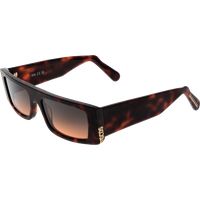 Markante rechteckige Sonnenbrille mit Schildpatt-Optik