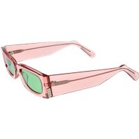 Rechteckige Acetat-Sonnenbrille mit Gläsern