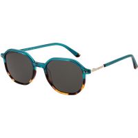 Hexagonale zweifarbige Vollrand-Sonnenbrille