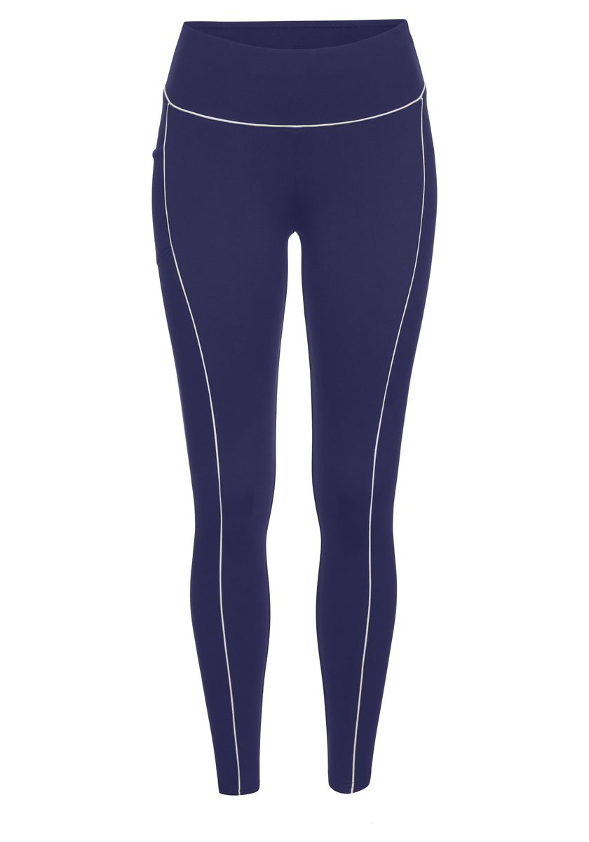 Performance-Leggings mit Kontrast-Paspeln