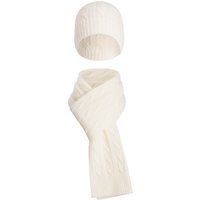 Elegantes Set aus Strickmütze und Schal