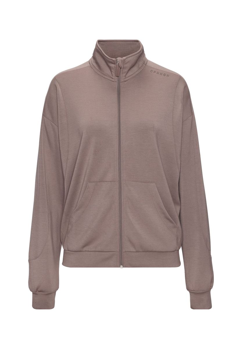 Loungewear-Oberteil mit Stehkragen