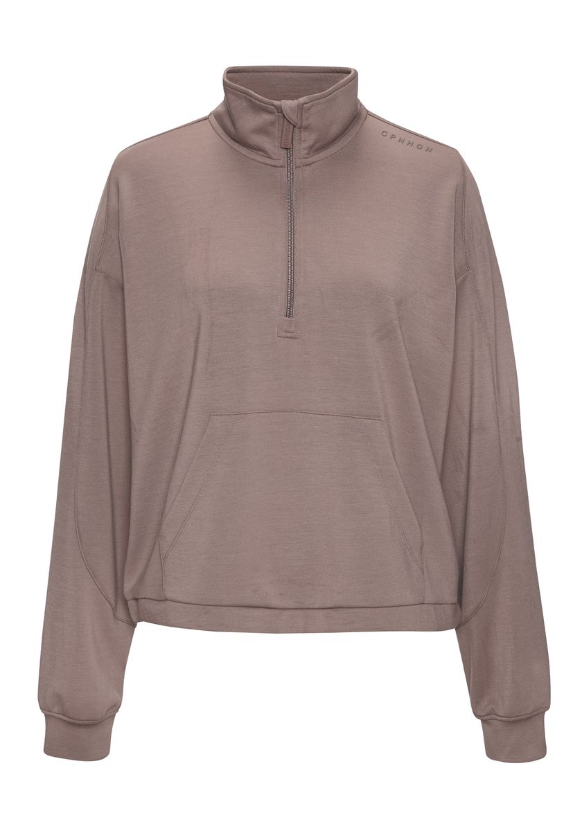 Lässiger Troyer-Pullover mit Reißverschluss