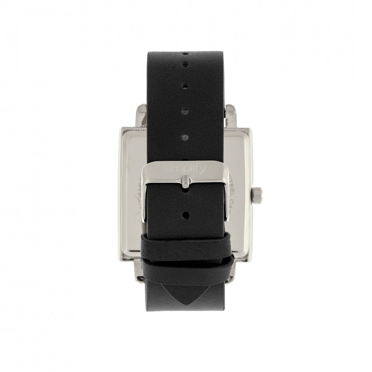 Minimalistische Quadratische Lederarmbanduhr