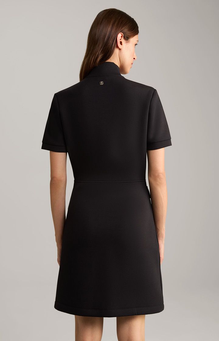 Kurzärmeliges Scuba-Kleid mit Reißverschluss