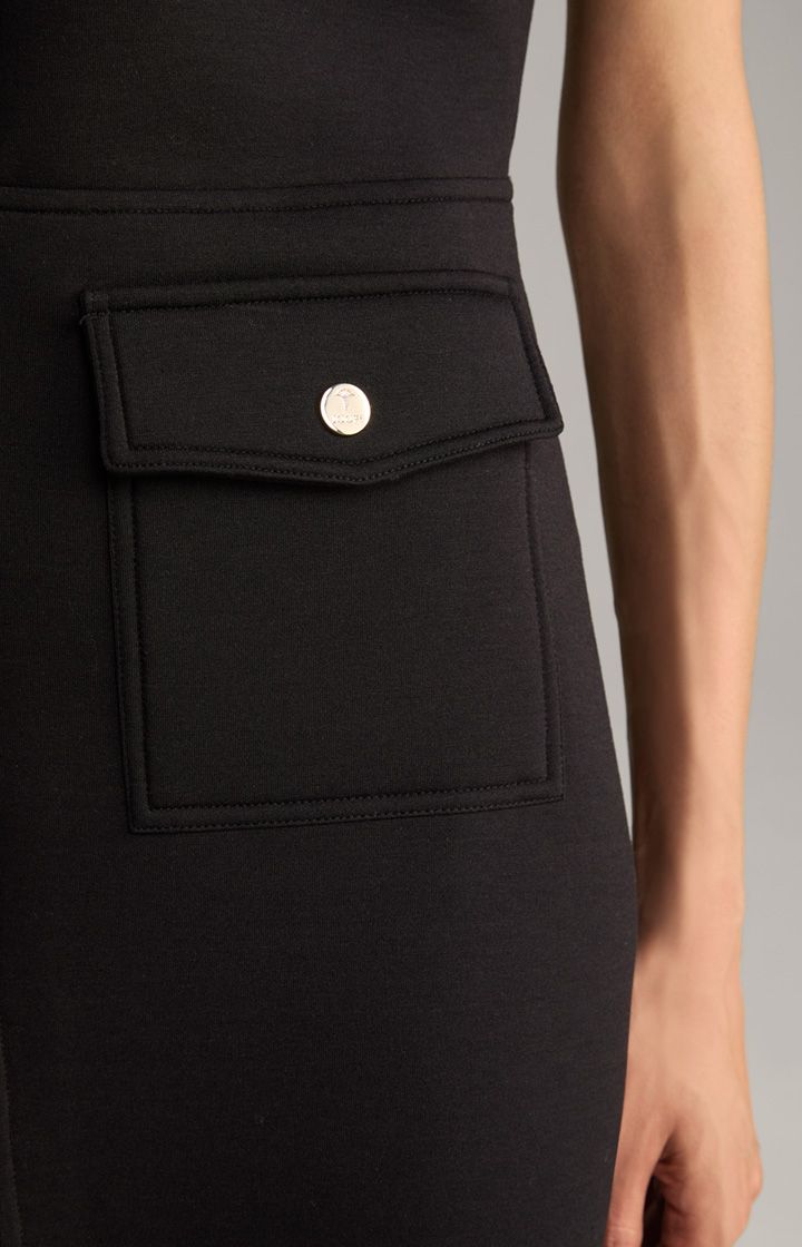 Kurzärmeliges Scuba-Kleid mit Reißverschluss