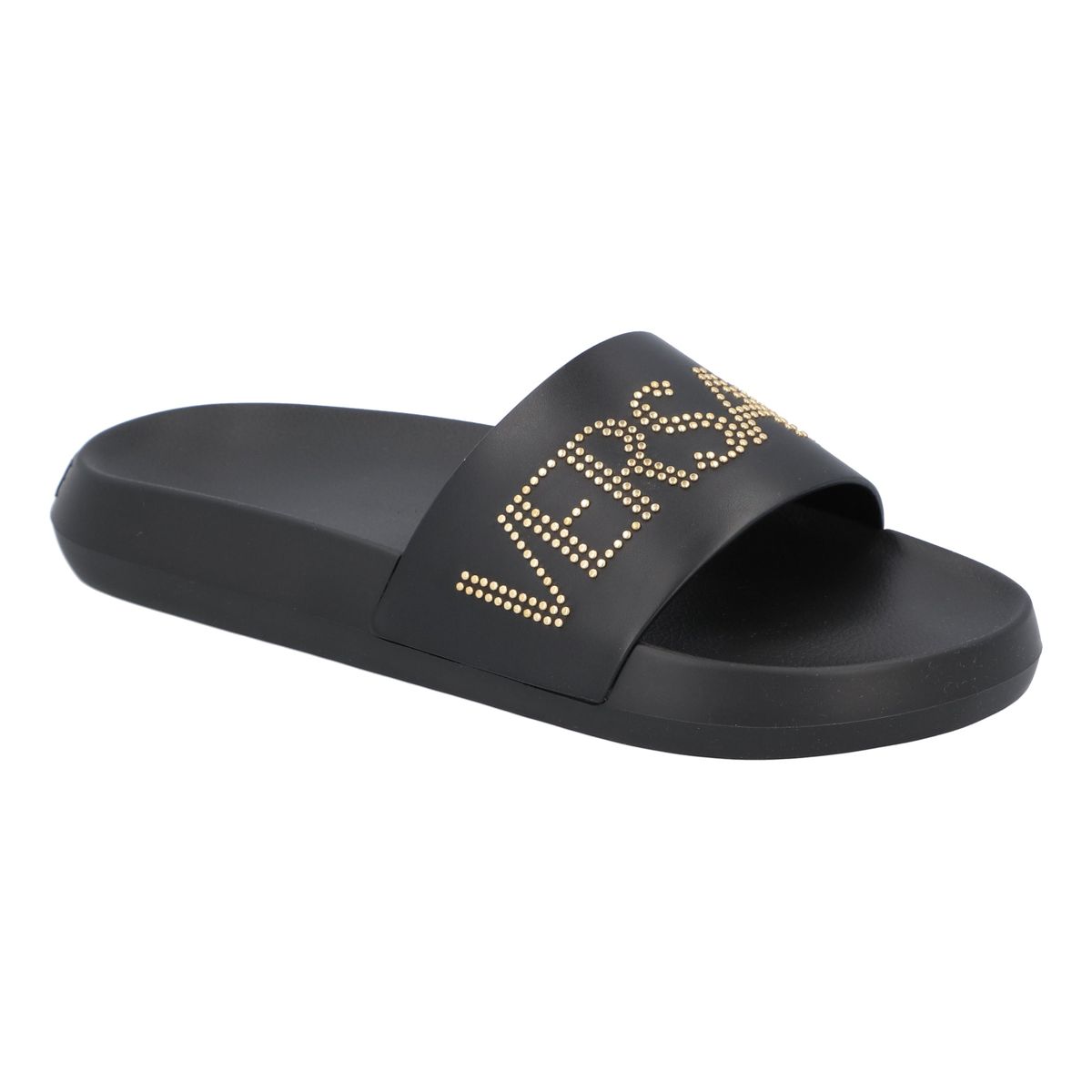 Gummi-Pool-Sandalen mit Nietendetail