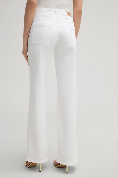 High-Waist Weitbein-Jeans mit Taschen