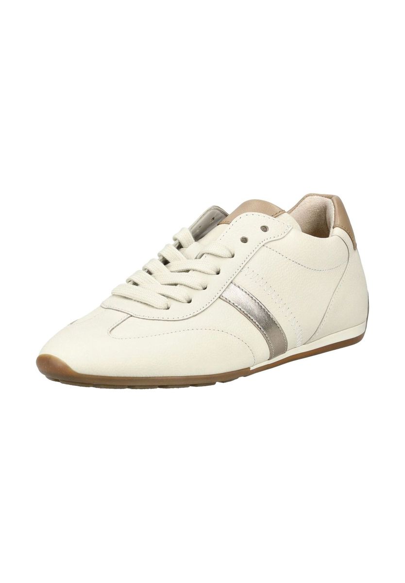 Leder-Sneaker mit metallischen Streifen