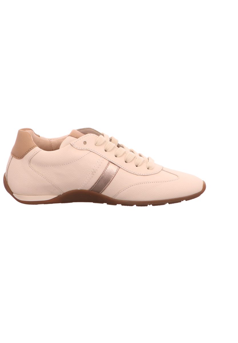 Leder-Sneaker mit metallischen Streifen