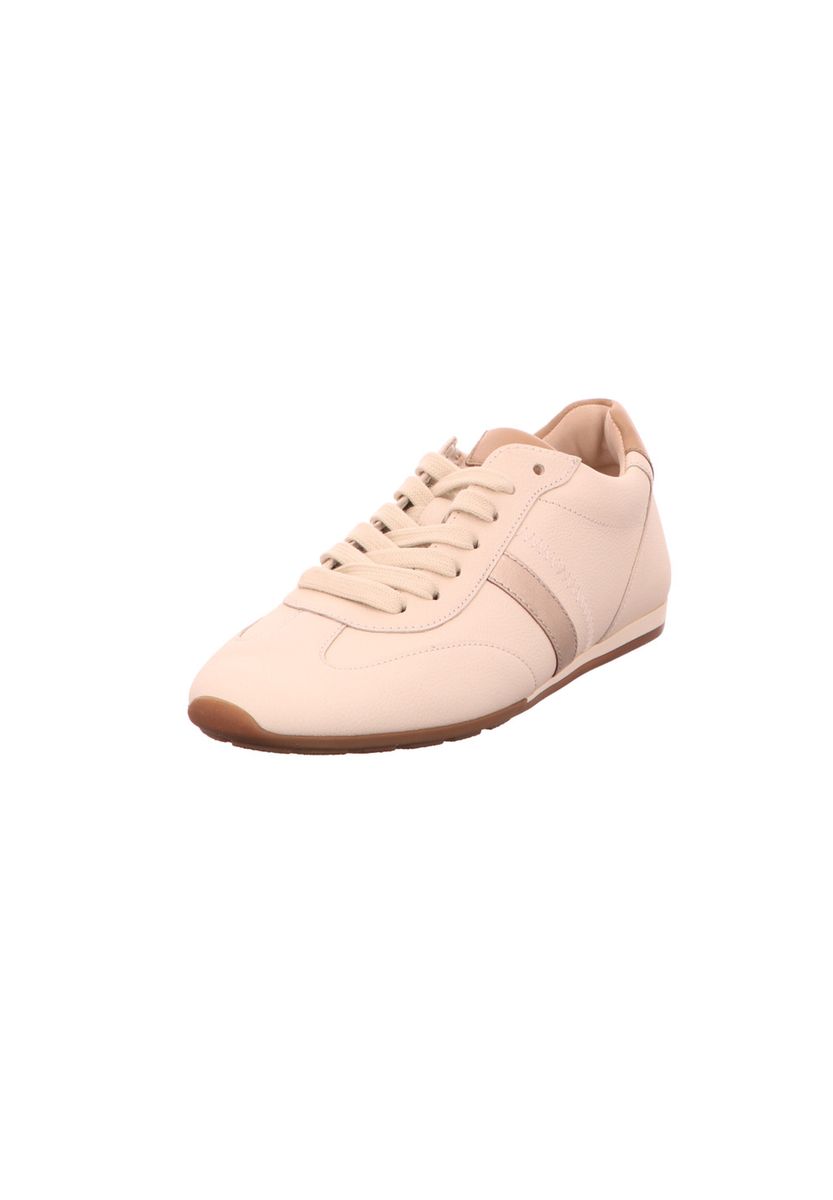 Leder-Sneaker mit metallischen Streifen