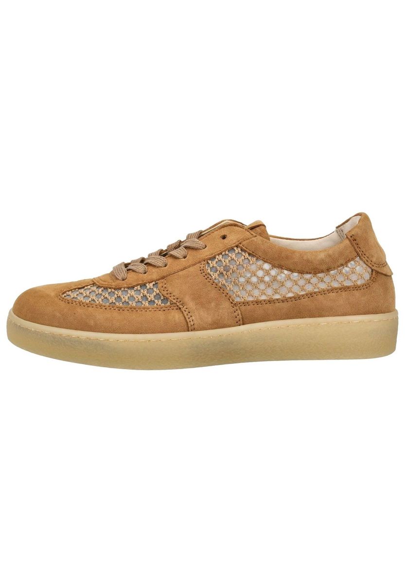 Wildleder-Sneaker mit Mesh-Einsätzen
