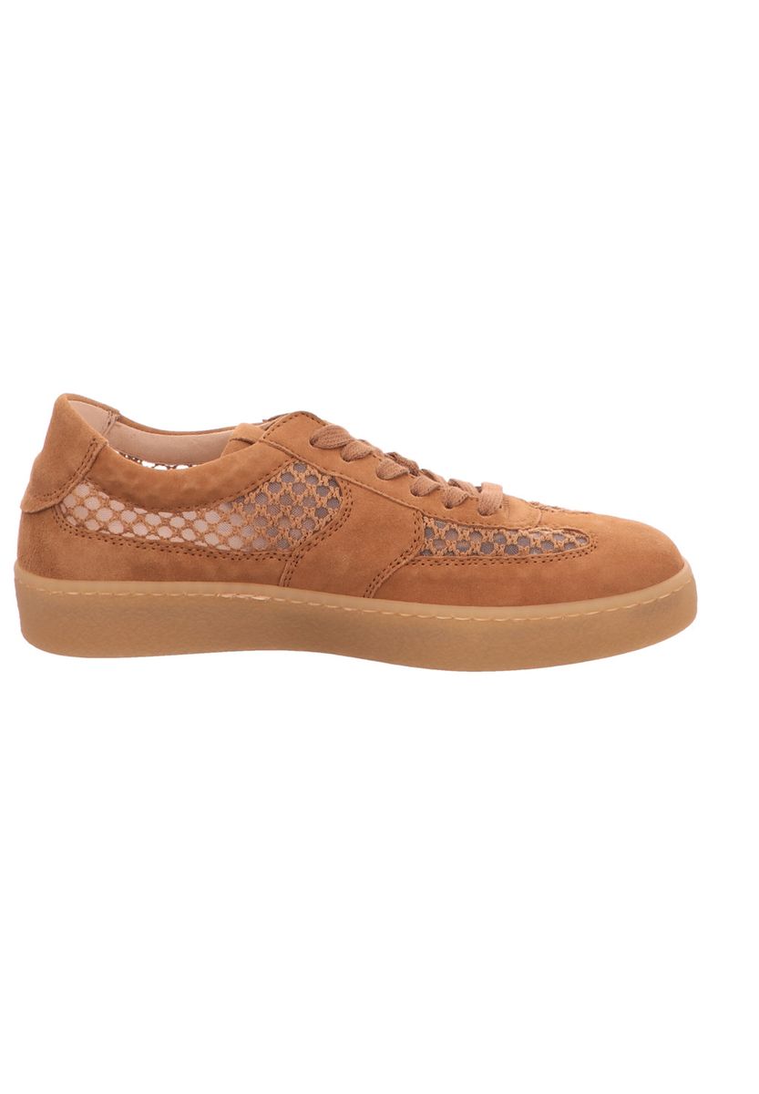 Wildleder-Sneaker mit Mesh-Einsätzen