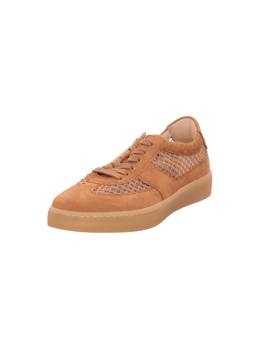 Wildleder-Sneaker mit Mesh-Einsätzen