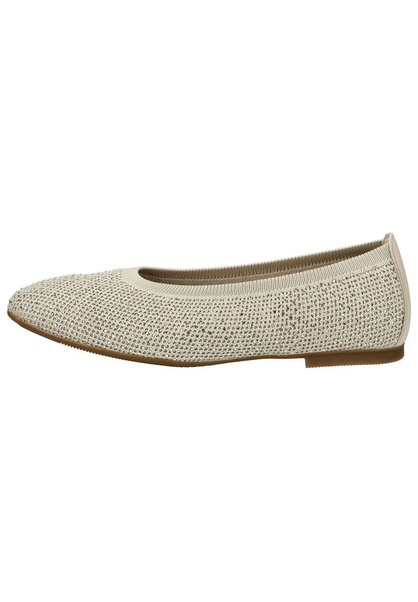 Funkelnde Ballerinas aus Strickgewebe