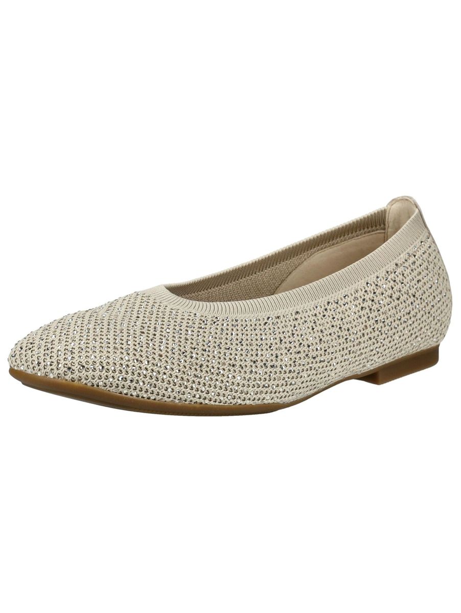 Funkelnde Ballerinas aus Strickgewebe