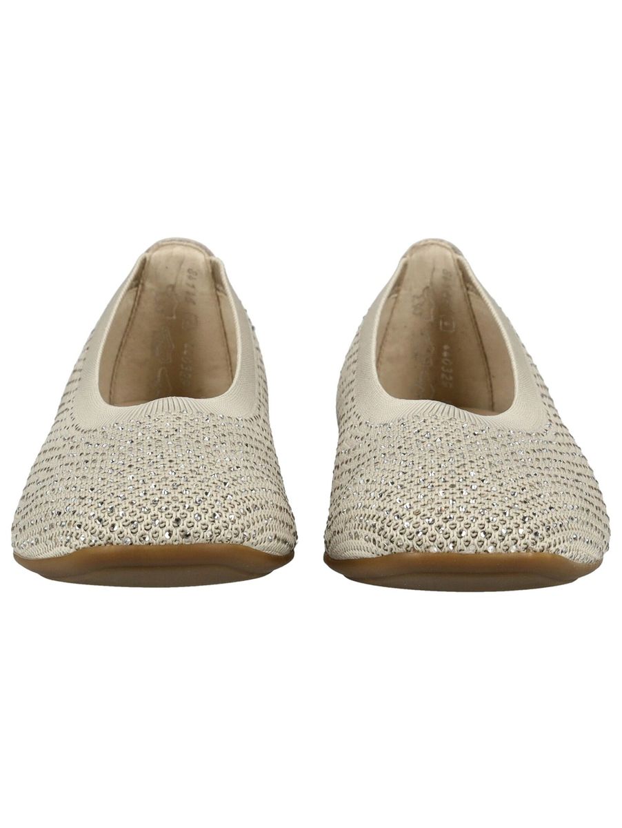 Funkelnde Ballerinas aus Strickgewebe