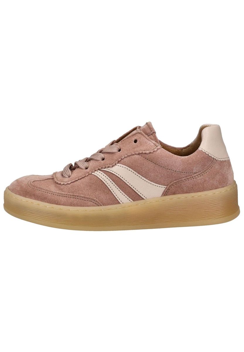 Wildleder-Plateau-Sneaker mit Streifen