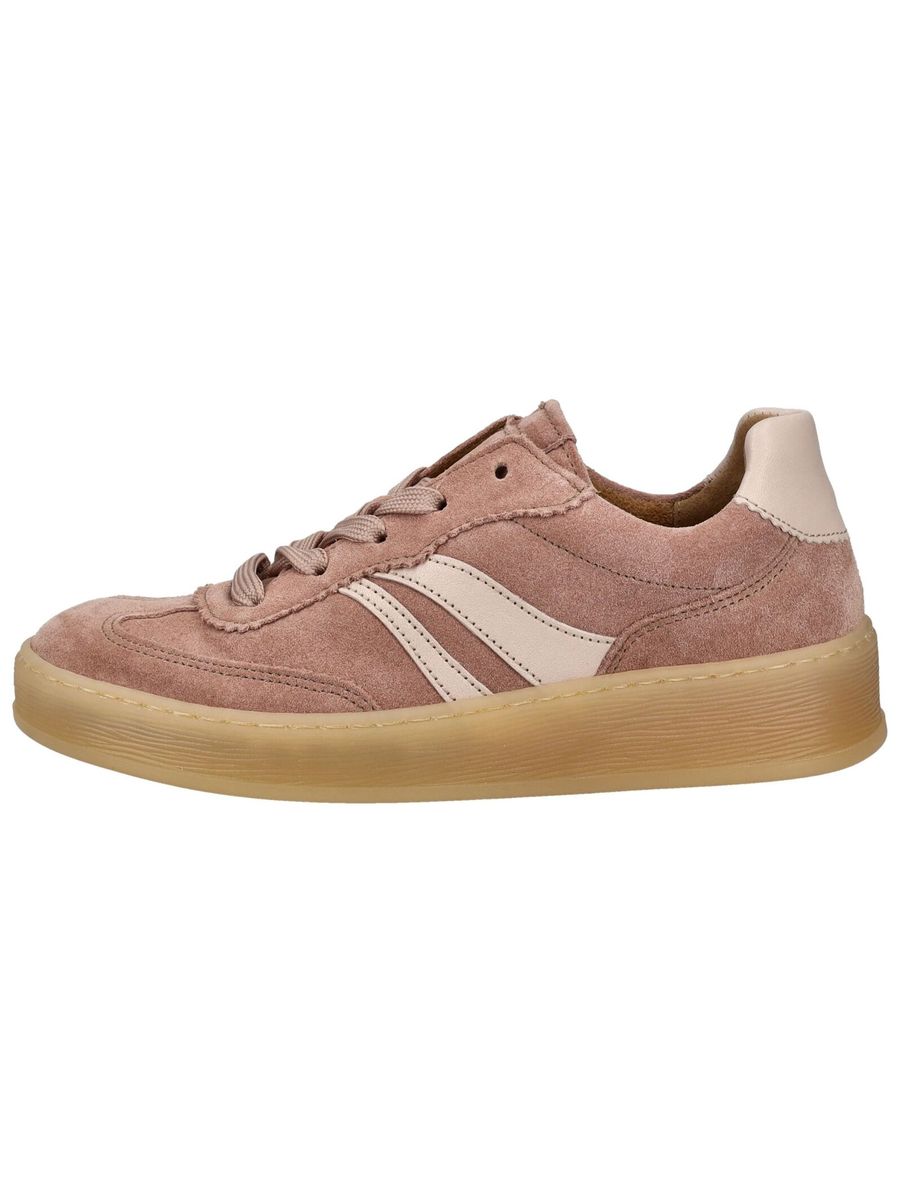 Wildleder-Plateau-Sneaker mit Streifen
