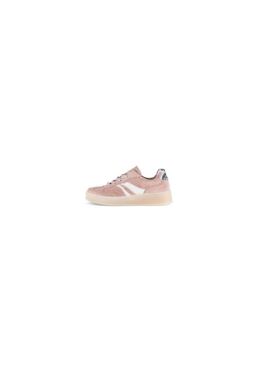 Wildleder-Plateau-Sneaker mit Streifen