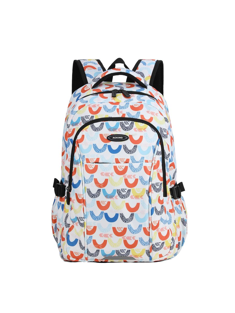 Bunter Rucksack mit abstraktem Muster