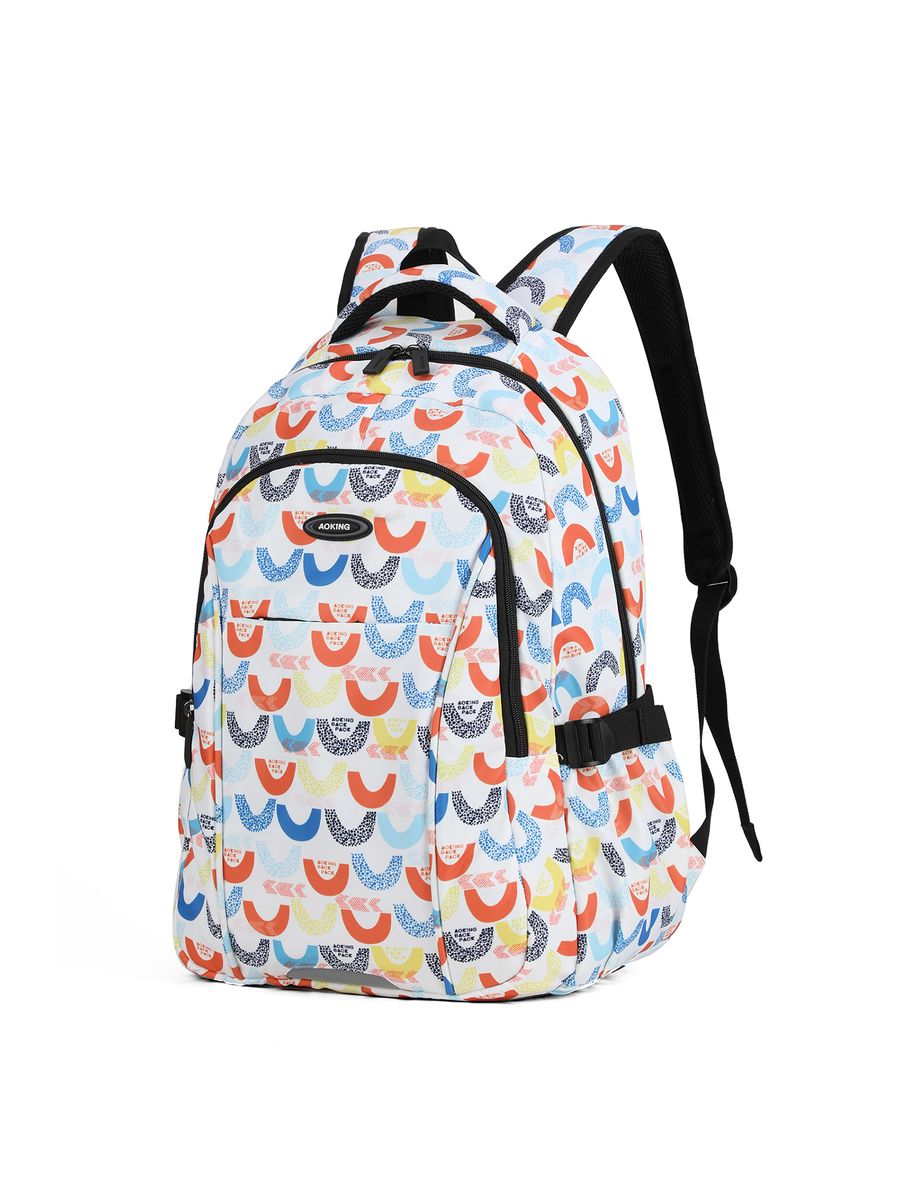 Bunter Rucksack mit abstraktem Muster