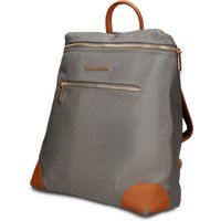Minimalistischer Rucksack mit Kunstleder-Besatz