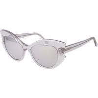 Glitzernde Verspiegelte Cat-Eye Sonnenbrille