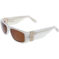 Rechteckige Acetat-Sonnenbrille mit Logo
