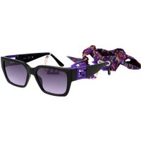 Markante Eckige Sonnenbrille mit Kette