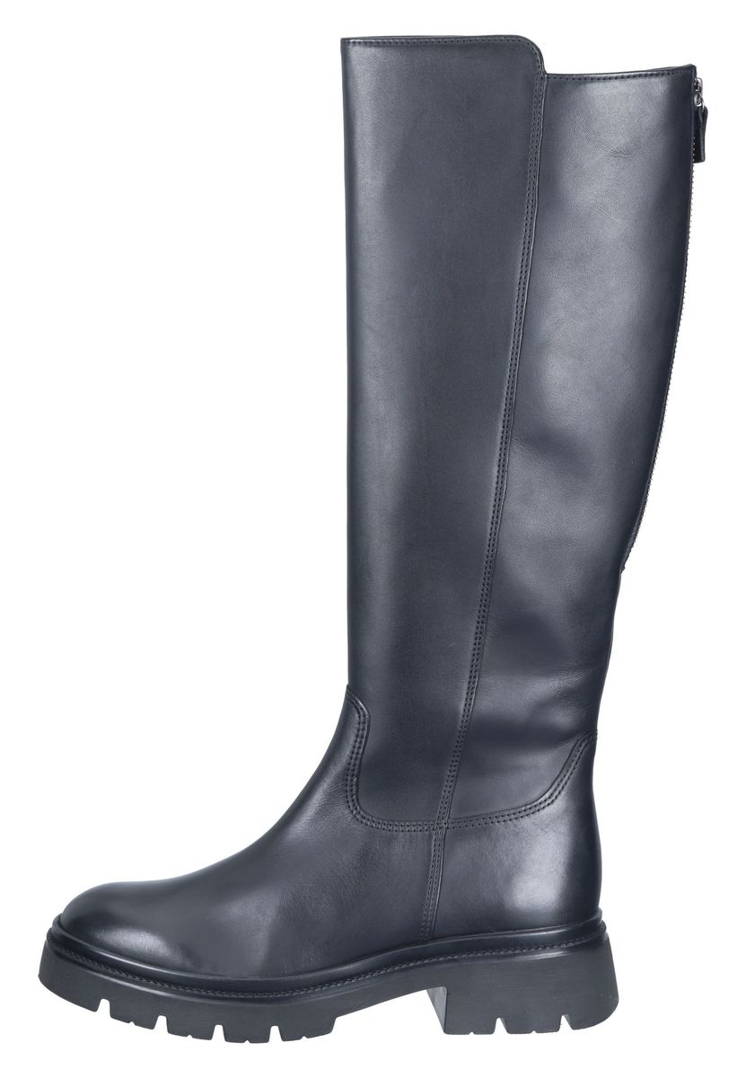 Schlichte kniehohe Lederstiefel