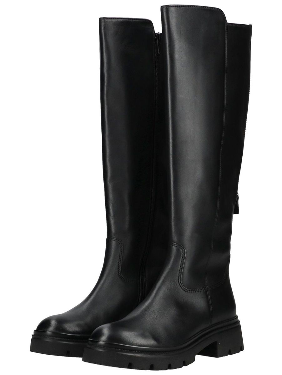 Schlichte kniehohe Lederstiefel