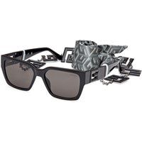 Quadratische Sonnenbrille mit Seidentuch