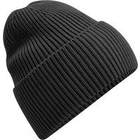Rippstrick-Beanie mit Umschlag