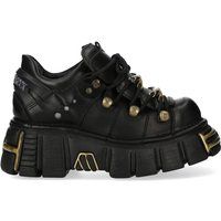 Klobige Leder-Gothic-Plateau-Boots