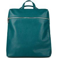 Quadratischer Rucksack aus genarbtem Leder
