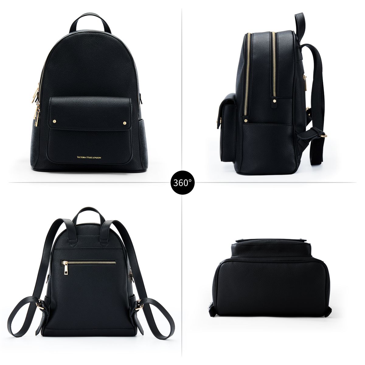 Eleganter strukturierter Kunstleder Rucksack