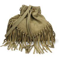Beuteltasche aus Wildleder mit Fransen