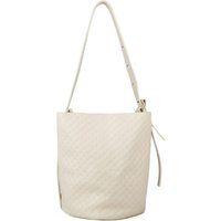 Gesteppte Leder-Beuteltasche mit Struktur