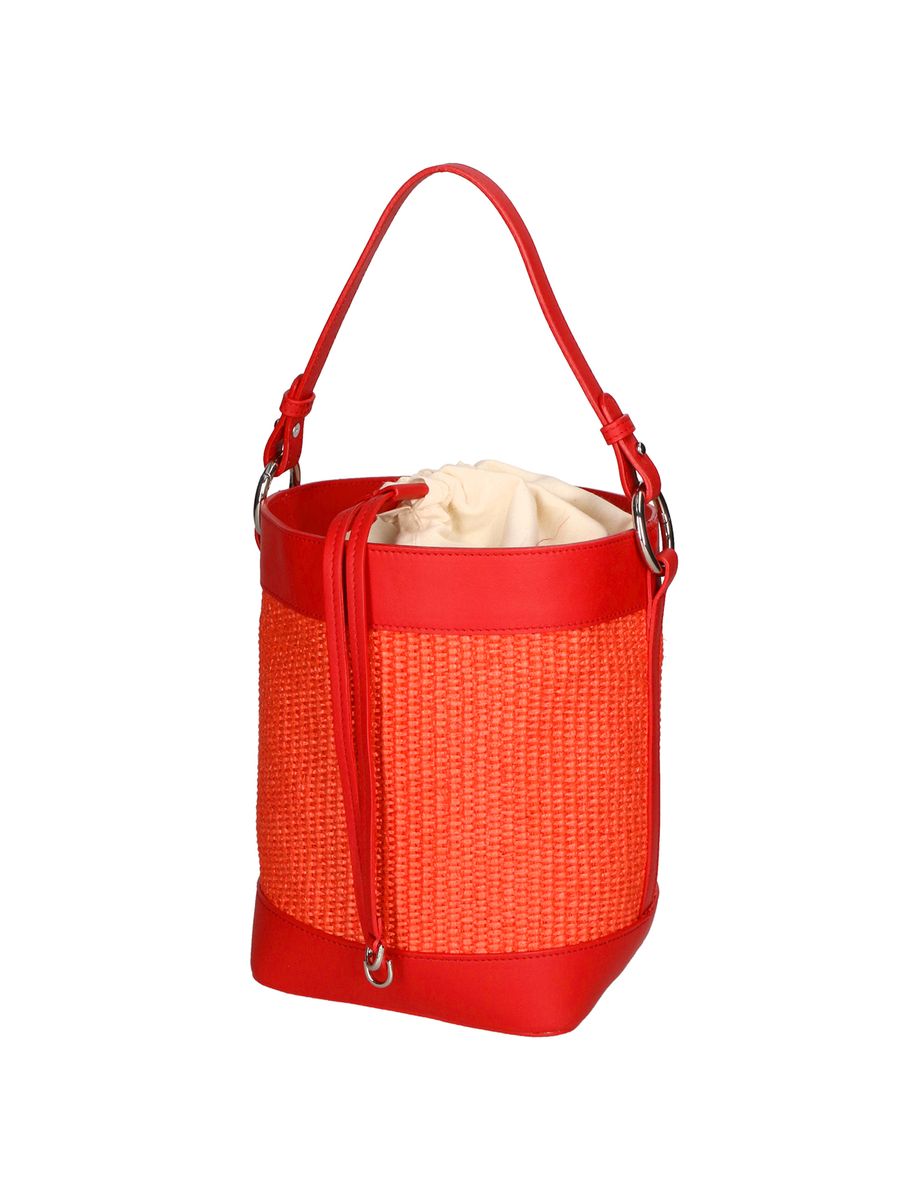 Strukturierte Beuteltasche mit Kordelzug