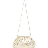Elegante plissierte Metallic-Clutch