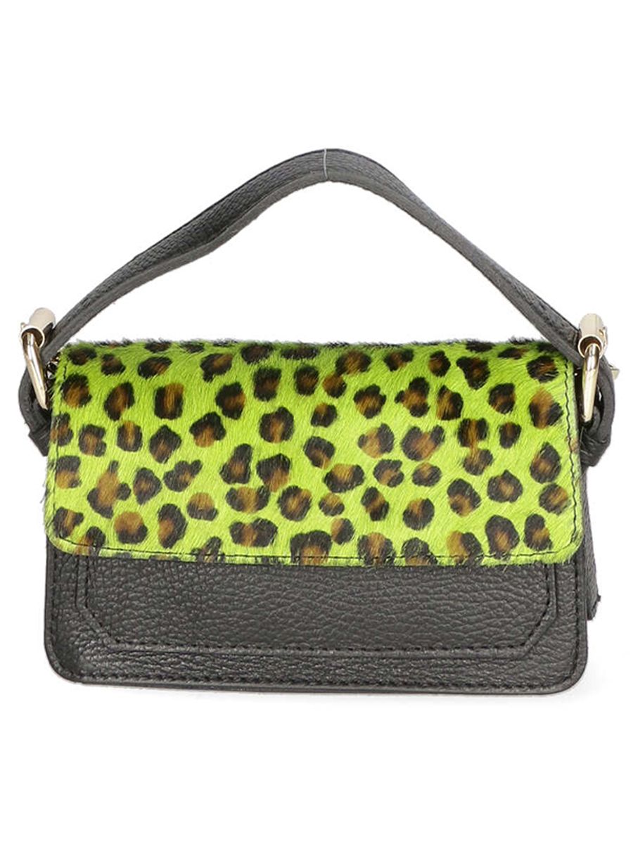 Handtasche mit Leopardenmuster aus Kalbshaar