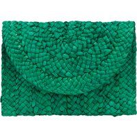Geflochtene Raffia-Umschlag-Clutch