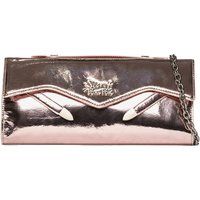 Metallische Umschlag-Clutch mit Kettenriemen